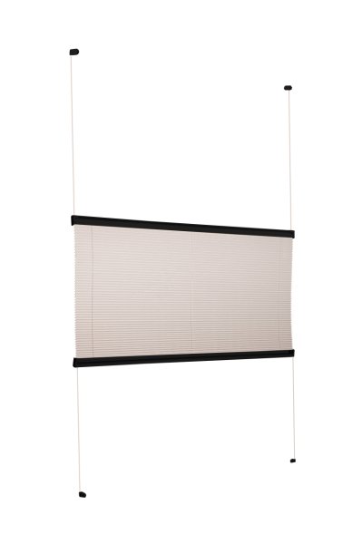 Vidalı Plise Perde (Desenli Kumaş) Lotus-Kül Gri -3078 - Siyah