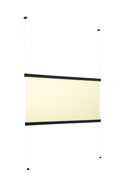 Vidalı Plise Perde (Desenli Kumaş) Lotus-Sarı -726 - Antresit Gri