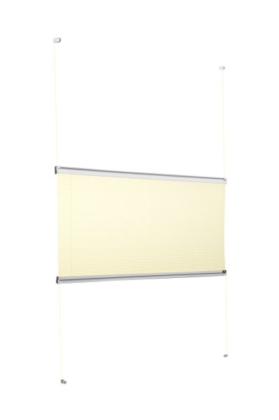 Vidalı Plise Perde (Desenli Kumaş) Lotus-Sarı -726 - Gümüş Gri