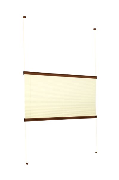 Vidalı Plise Perde (Desenli Kumaş) Lotus-Sarı -726 - Kahverengi