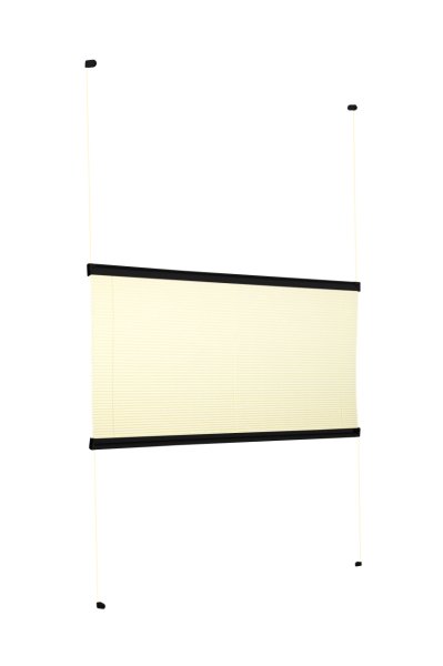 Vidalı Plise Perde (Desenli Kumaş) Lotus-Sarı -726 - Siyah