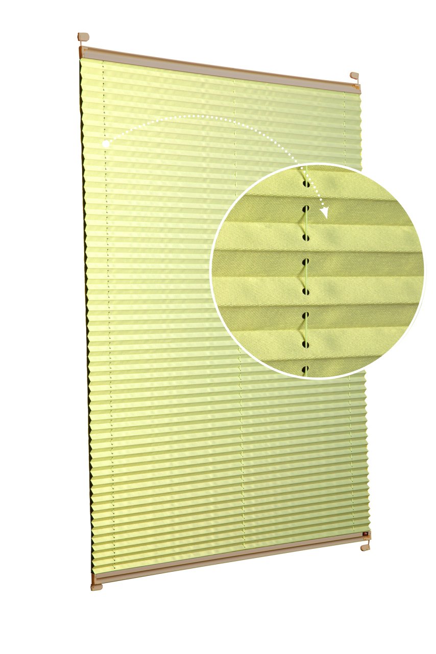 Vidalı/Yapıştırmalı Plise Perde (Özel Renkler) Violet-Fıstık Yeşili -201 - Bronz - Vidalı Sistem