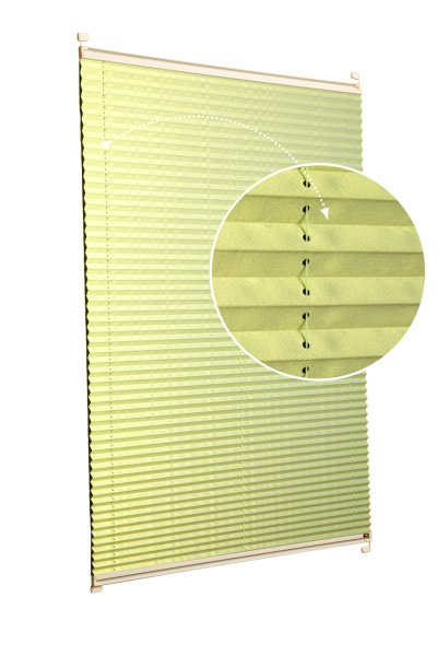 Vidalı/Yapıştırmalı Plise Perde (Özel Renkler) Violet-Fıstık Yeşili -201 - Krem - Vidalı Sistem