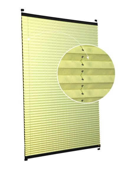 Vidalı/Yapıştırmalı Plise Perde (Özel Renkler) Violet-Fıstık Yeşili -201 - Siyah - Vidalı Sistem