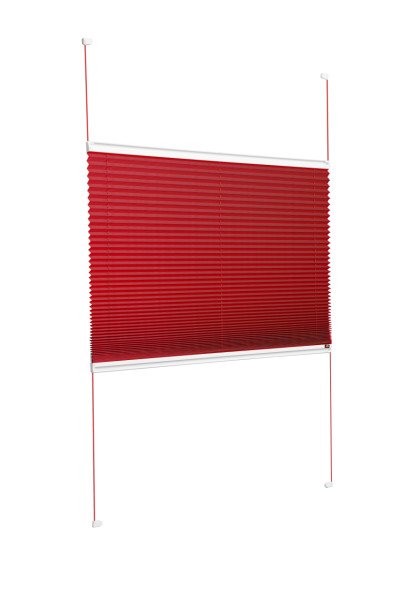 Vidalı/Yapıştırmalı Plise Perde (Özel Renkler) Violet-Kırmızı -621 - Beyaz - Vidalı Sistem