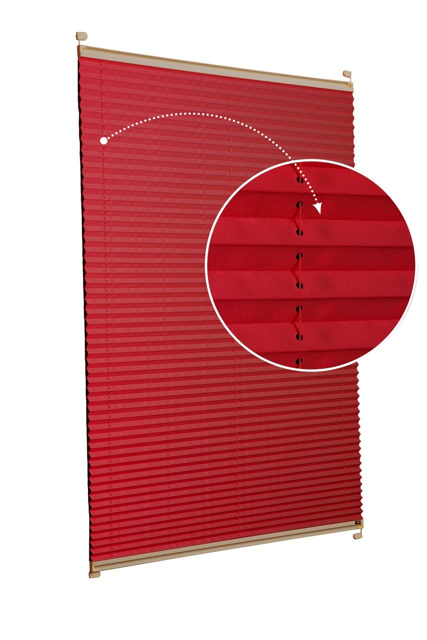 Vidalı/Yapıştırmalı Plise Perde (Özel Renkler) Violet-Kırmızı -621 - Bronz - Vidalı Sistem