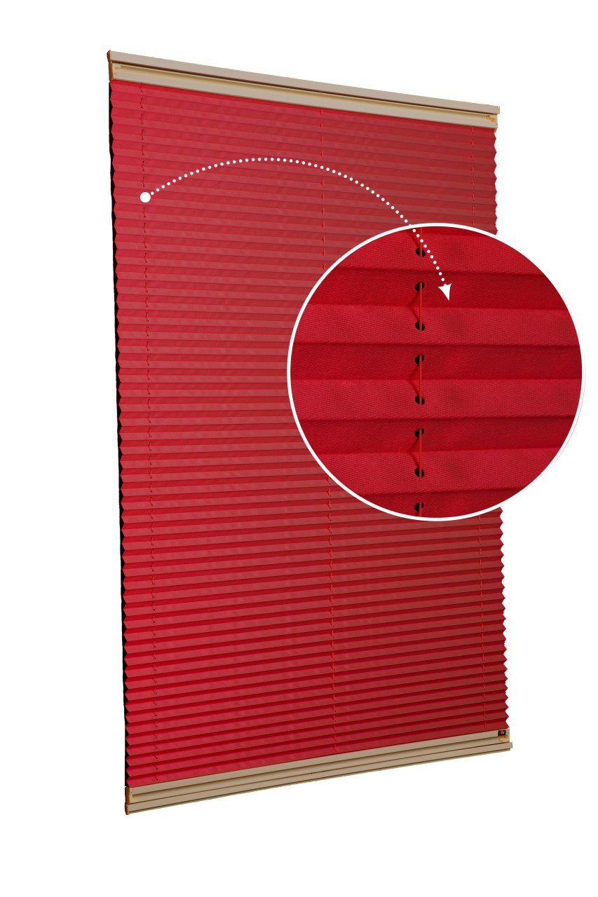 Vidalı/Yapıştırmalı Plise Perde (Özel Renkler) Violet-Kırmızı -621 - Bronz - Yapıştırmalı Sistem