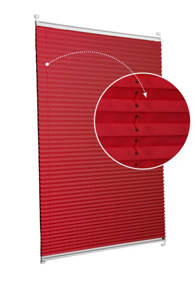 Vidalı/Yapıştırmalı Plise Perde (Özel Renkler) Violet-Kırmızı -621 - Gümüş Gri - Vidalı Sistem