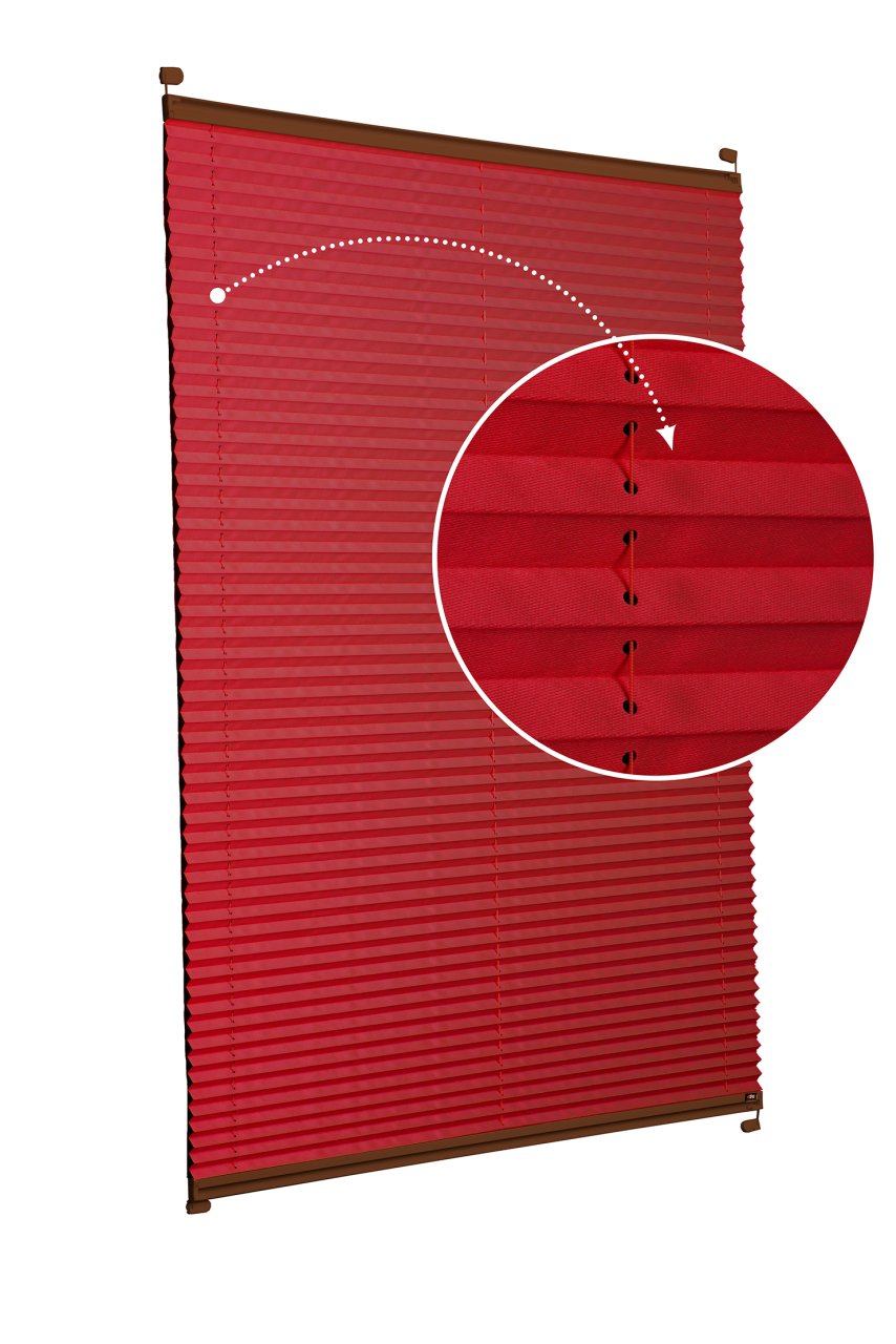 Vidalı/Yapıştırmalı Plise Perde (Özel Renkler) Violet-Kırmızı -621 - Kahverengi - Vidalı Sistem