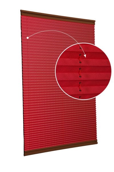 Vidalı/Yapıştırmalı Plise Perde (Özel Renkler) Violet-Kırmızı -621 - Kahverengi - Yapıştırmalı Sistem