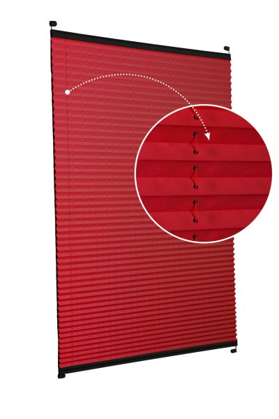 Vidalı/Yapıştırmalı Plise Perde (Özel Renkler) Violet-Kırmızı -621 - Siyah - Vidalı Sistem