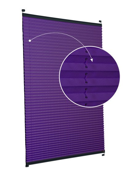 Vidalı/Yapıştırmalı Plise Perde (Özel Renkler) Violet-Mor -774 - Antresit Gri - Vidalı Sistem