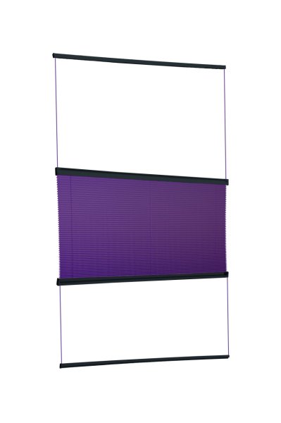 Vidalı/Yapıştırmalı Plise Perde (Özel Renkler) Violet-Mor -774 - Antresit Gri - Yapıştırmalı Sistem