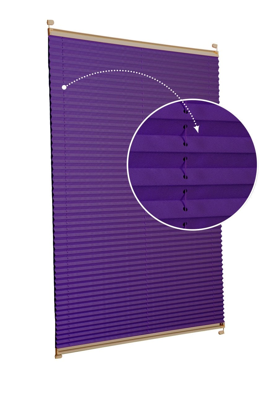 Vidalı/Yapıştırmalı Plise Perde (Özel Renkler) Violet-Mor -774 - Bronz - Vidalı Sistem