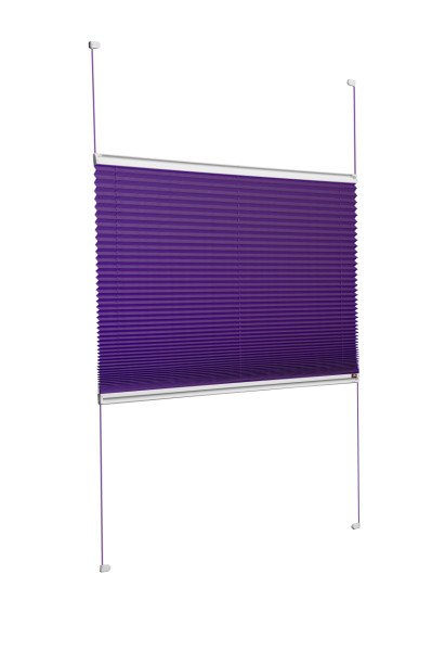 Vidalı/Yapıştırmalı Plise Perde (Özel Renkler) Violet-Mor -774 - Gümüş Gri - Vidalı Sistem