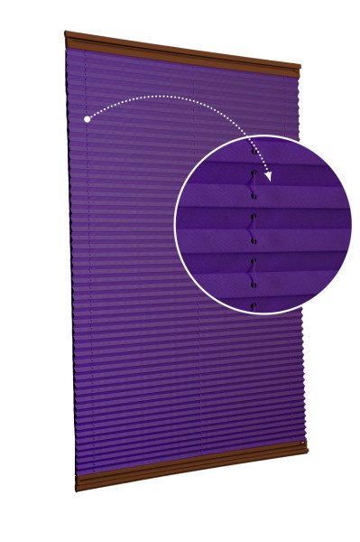 Vidalı/Yapıştırmalı Plise Perde (Özel Renkler) Violet-Mor -774 - Kahverengi - Yapıştırmalı Sistem
