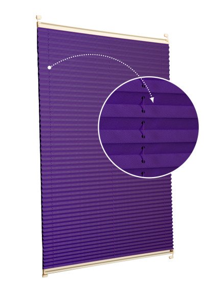 Vidalı/Yapıştırmalı Plise Perde (Özel Renkler) Violet-Mor -774 - Krem - Vidalı Sistem