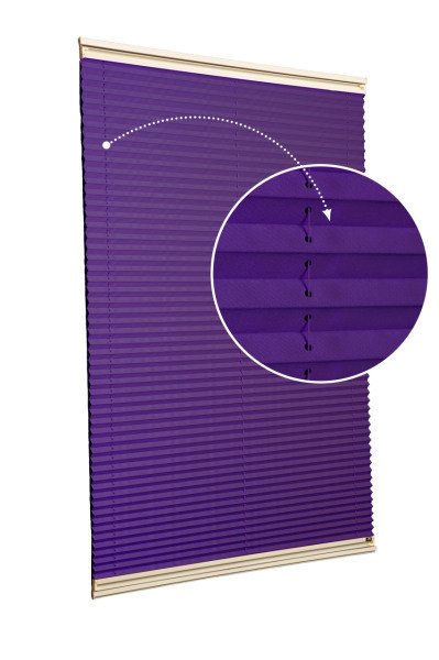 Vidalı/Yapıştırmalı Plise Perde (Özel Renkler) Violet-Mor -774 - Krem - Yapıştırmalı Sistem