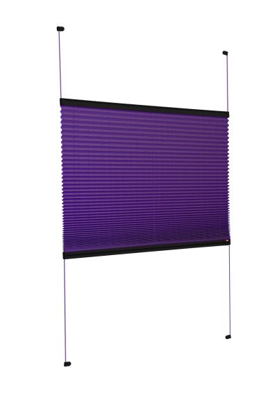 Vidalı/Yapıştırmalı Plise Perde (Özel Renkler) Violet-Mor -774 - Siyah - Vidalı Sistem