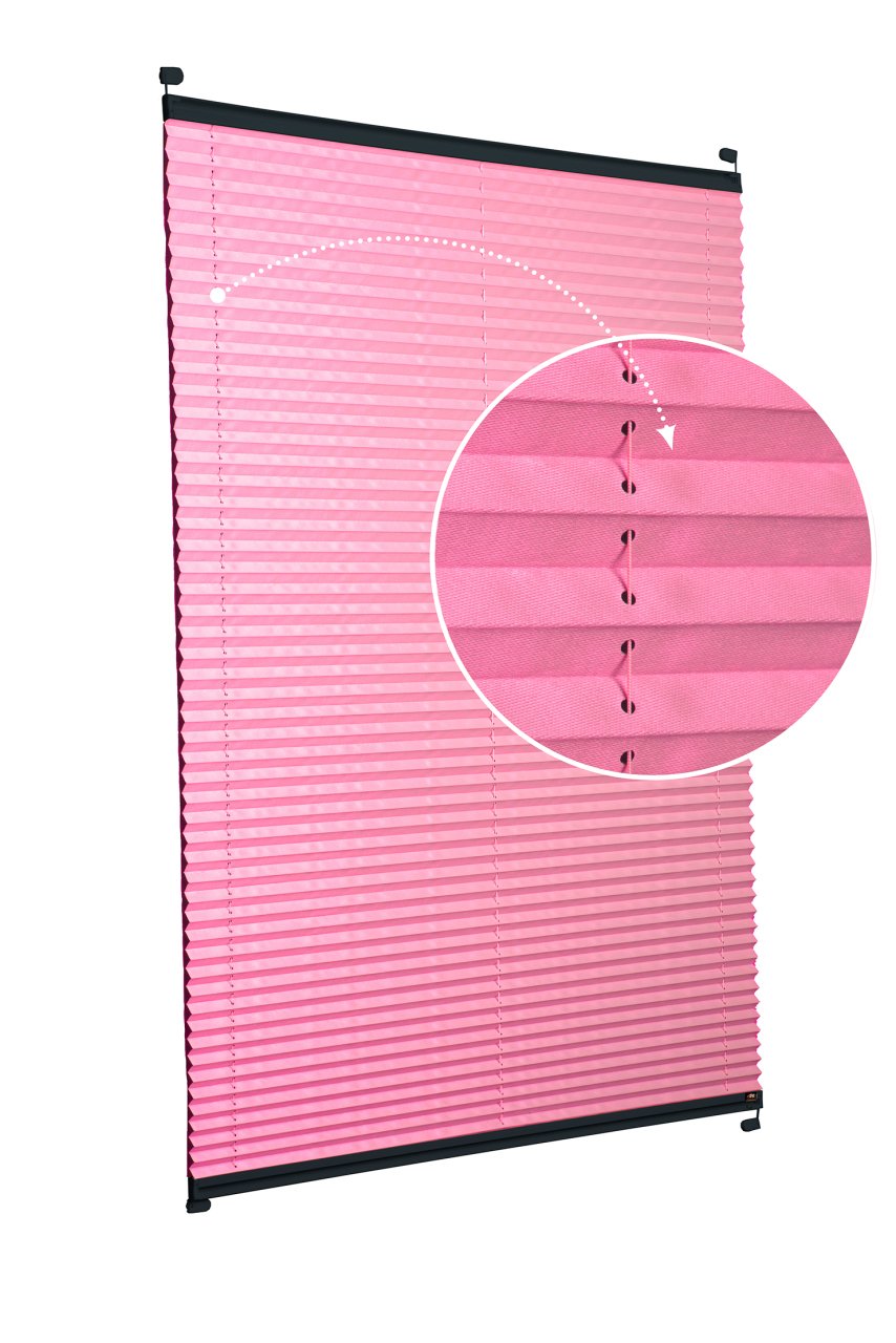 Vidalı/Yapıştırmalı Plise Perde (Özel Renkler) Violet-Pembe - 800 - Antresit Gri - Vidalı Sistem