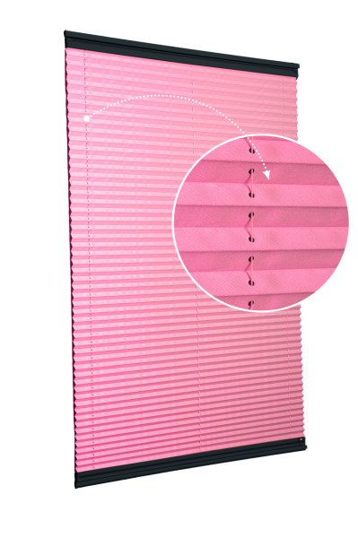 Vidalı/Yapıştırmalı Plise Perde (Özel Renkler) Violet-Pembe - 800 - Antresit Gri - Yapıştırmalı Sistem