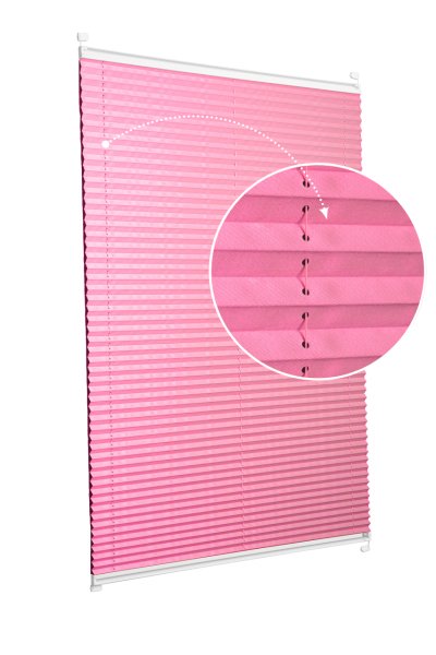 Vidalı/Yapıştırmalı Plise Perde (Özel Renkler) Violet-Pembe - 800 - Beyaz - Vidalı Sistem