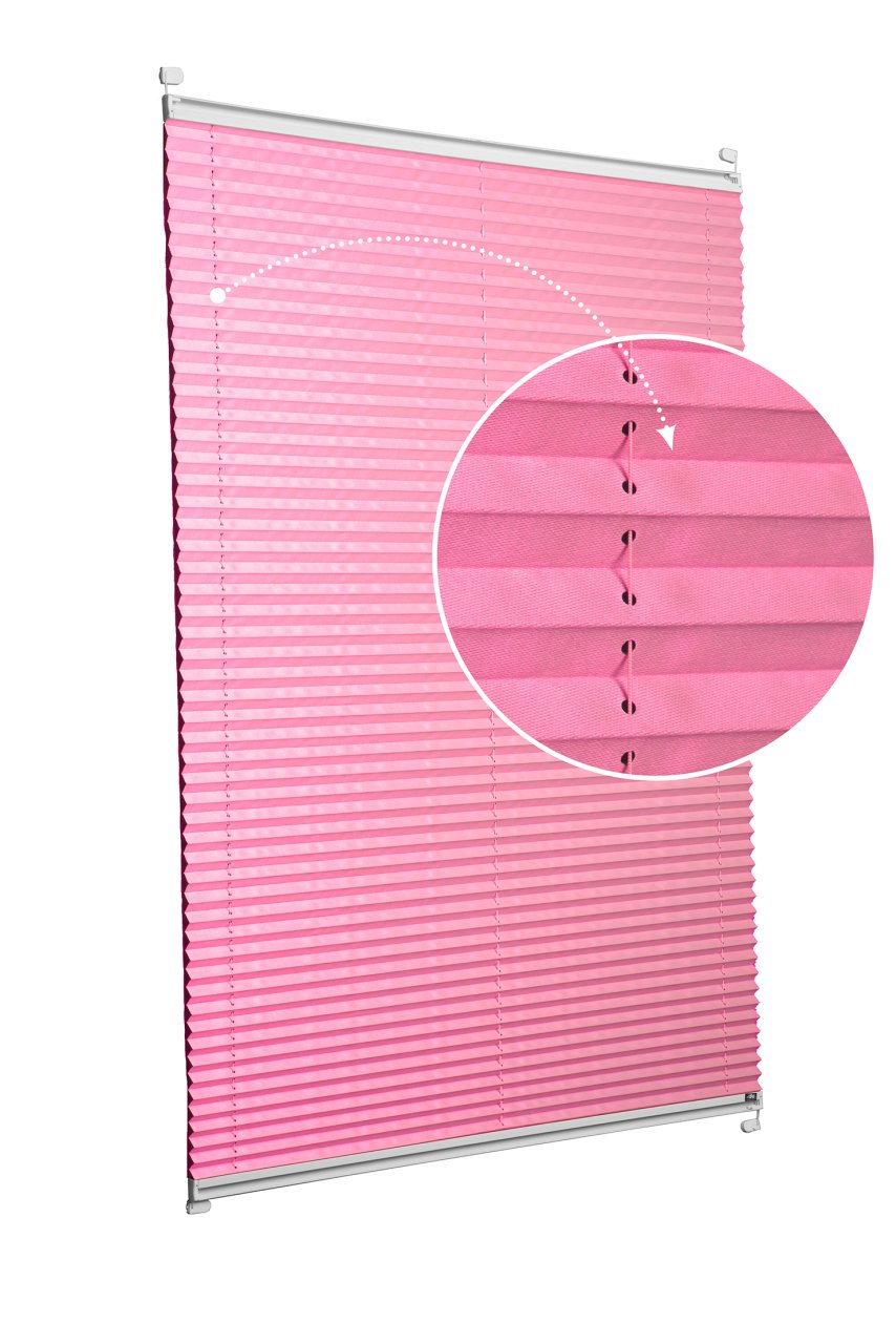 Vidalı/Yapıştırmalı Plise Perde (Özel Renkler) Violet-Pembe - 800 - Gümüş Gri - Vidalı Sistem