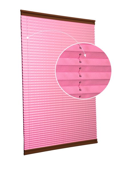 Vidalı/Yapıştırmalı Plise Perde (Özel Renkler) Violet-Pembe - 800 - Kahverengi - Yapıştırmalı Sistem