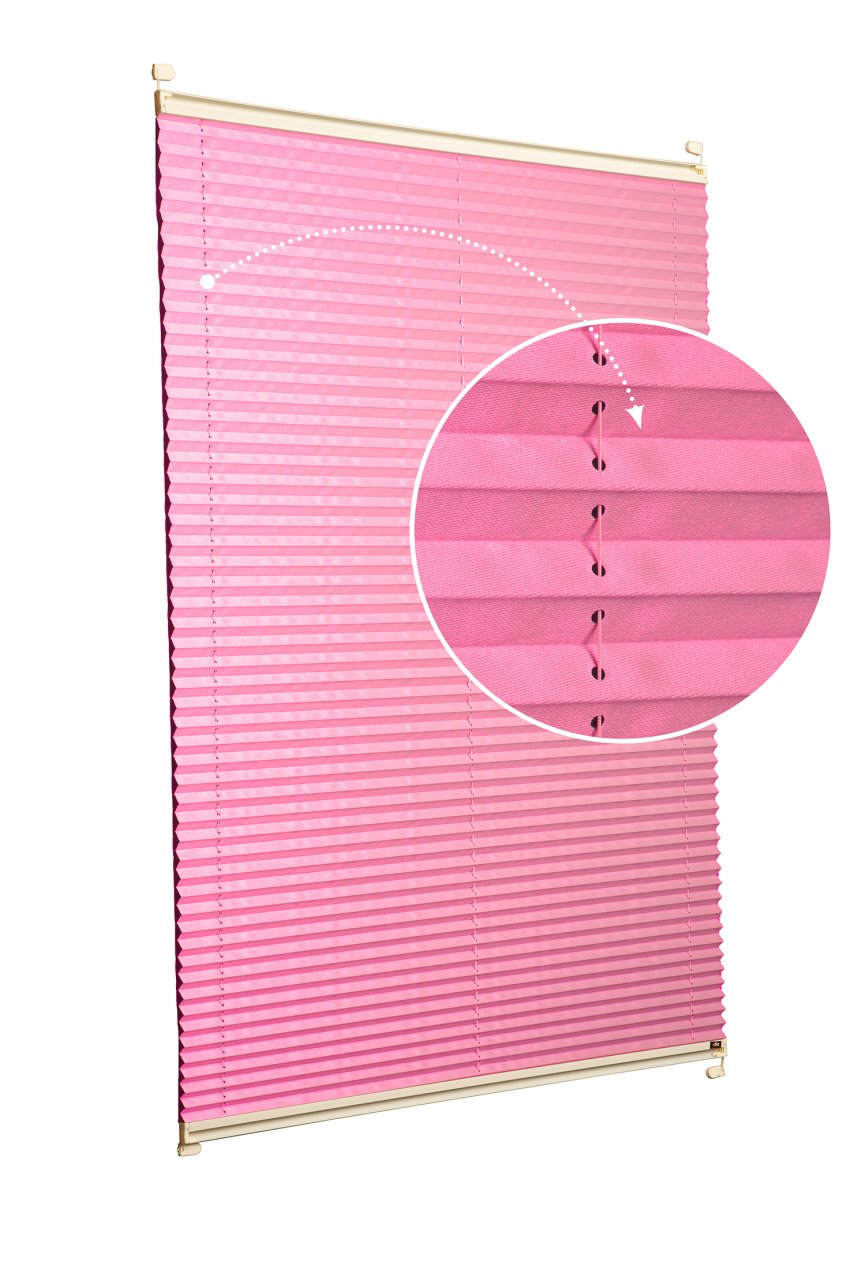 Vidalı/Yapıştırmalı Plise Perde (Özel Renkler) Violet-Pembe - 800 - Krem - Vidalı Sistem