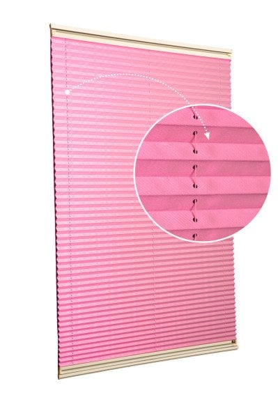 Vidalı/Yapıştırmalı Plise Perde (Özel Renkler) Violet-Pembe - 800 - Krem - Yapıştırmalı Sistem