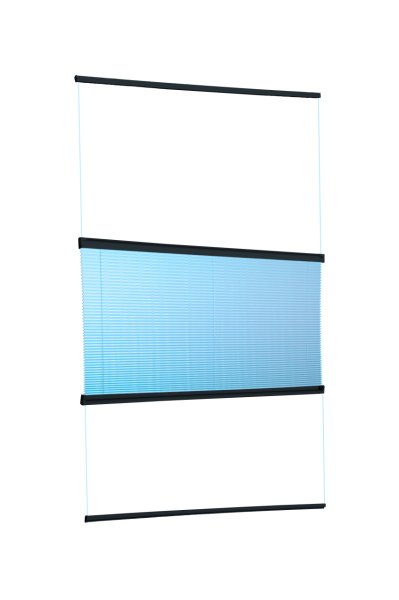 Vidalı/Yapıştırmalı Plise Perde (Özel Renkler) Violet-Turkuaz -261 - Antresit Gri - Yapıştırmalı Sistem