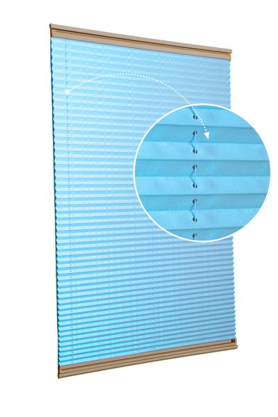 Vidalı/Yapıştırmalı Plise Perde (Özel Renkler) Violet-Turkuaz -261 - Bronz - Yapıştırmalı Sistem