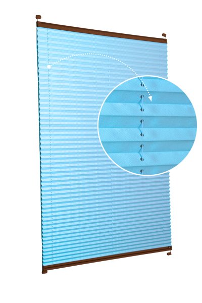 Vidalı/Yapıştırmalı Plise Perde (Özel Renkler) Violet-Turkuaz -261 - Kahverengi - Vidalı Sistem