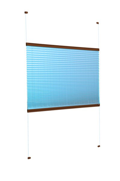 Vidalı/Yapıştırmalı Plise Perde (Özel Renkler) Violet-Turkuaz -261 - Kahverengi - Vidalı Sistem