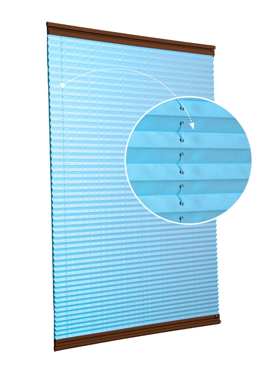 Vidalı/Yapıştırmalı Plise Perde (Özel Renkler) Violet-Turkuaz -261 - Kahverengi - Yapıştırmalı Sistem