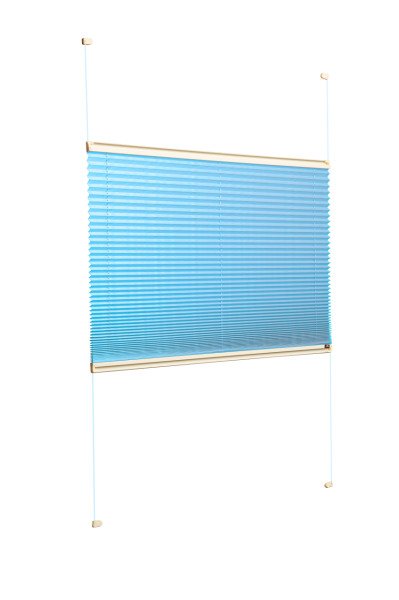 Vidalı/Yapıştırmalı Plise Perde (Özel Renkler) Violet-Turkuaz -261 - Krem - Vidalı Sistem