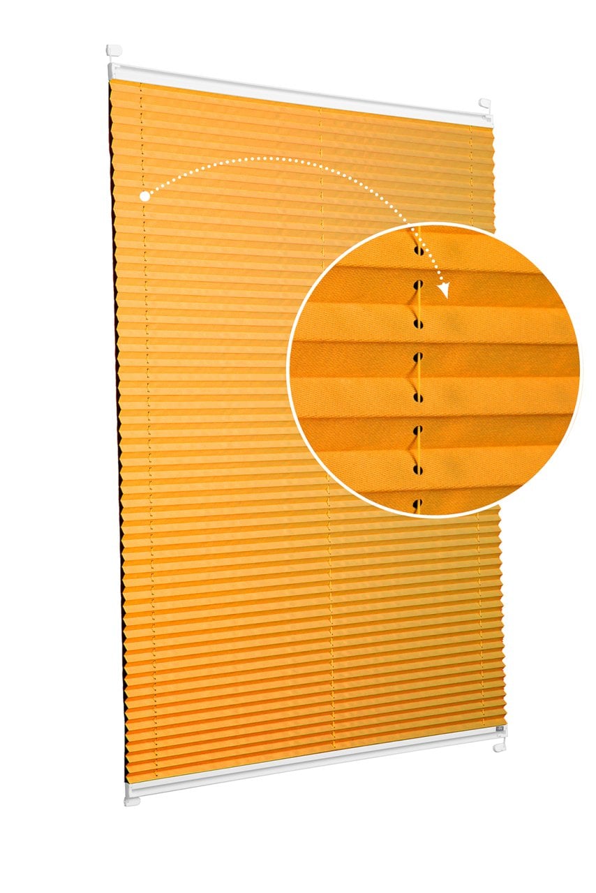 Vidalı/Yapıştırmalı Plise Perde (Özel Renkler) Violet-Turuncu -717 - Beyaz - Vidalı Sistem