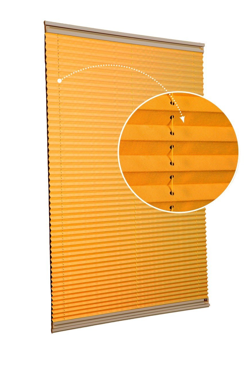 Vidalı/Yapıştırmalı Plise Perde (Özel Renkler) Violet-Turuncu -717 - Bronz - Yapıştırmalı Sistem