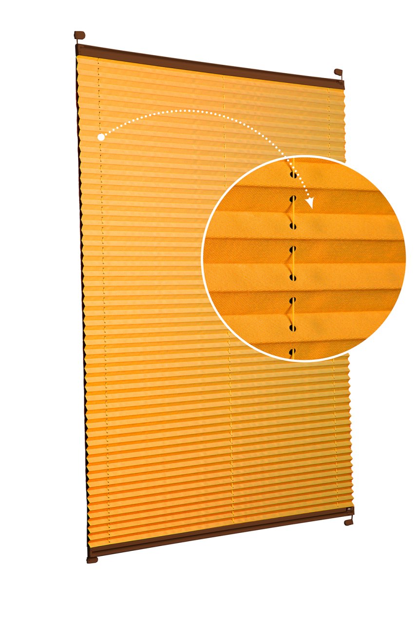 Vidalı/Yapıştırmalı Plise Perde (Özel Renkler) Violet-Turuncu -717 - Kahverengi - Vidalı Sistem