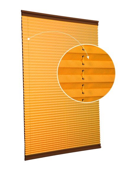 Vidalı/Yapıştırmalı Plise Perde (Özel Renkler) Violet-Turuncu -717 - Kahverengi - Yapıştırmalı Sistem