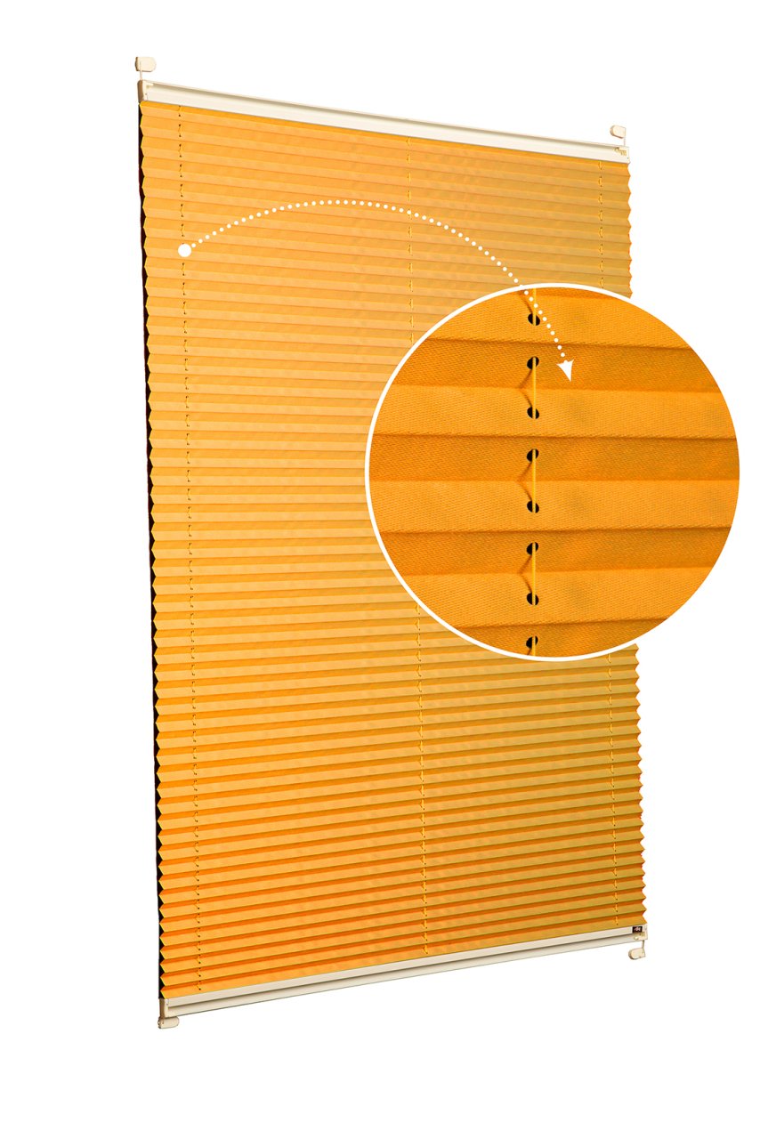 Vidalı/Yapıştırmalı Plise Perde (Özel Renkler) Violet-Turuncu -717 - Krem - Vidalı Sistem