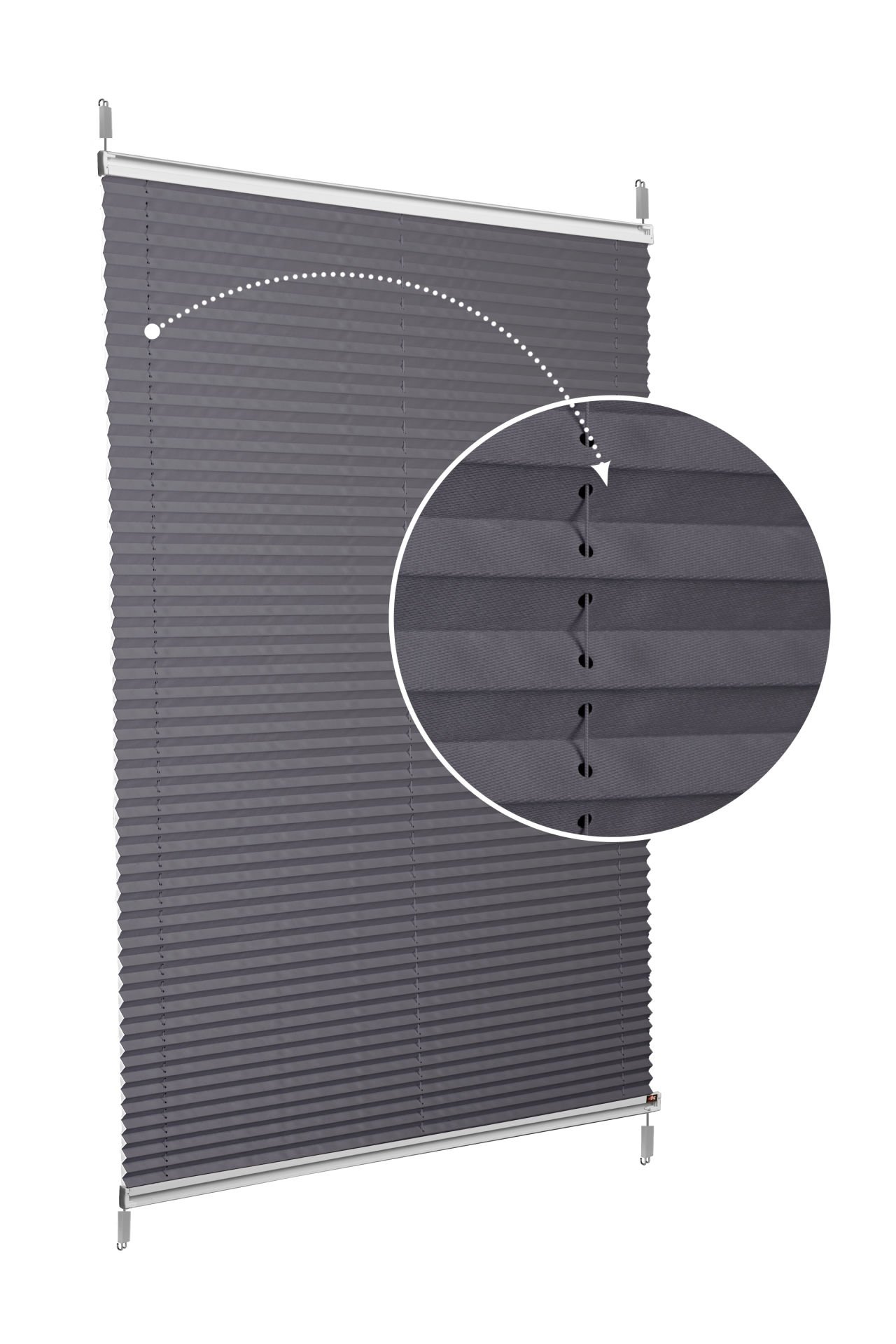 Easyfix Askılı Sistem (Düz Kumaş) Violet-Antresit-2421 - Gümüş Gri