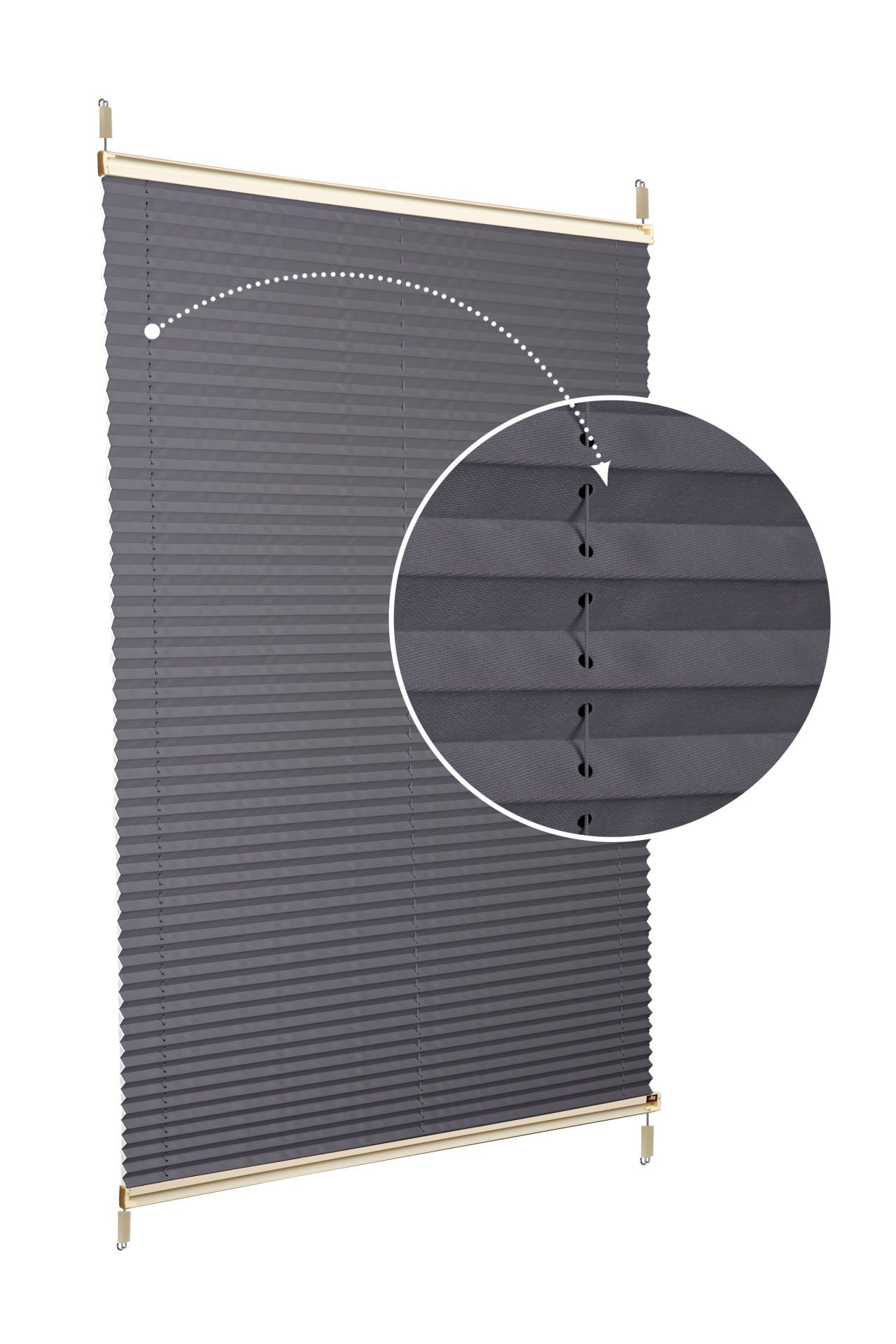 Easyfix Askılı Sistem (Düz Kumaş) Violet-Antresit-2421 - Krem