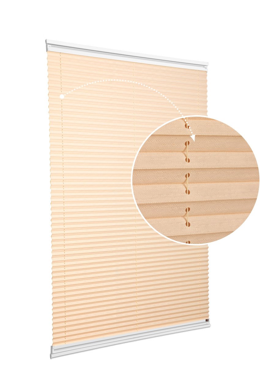 Yapıştırmalı Sistem (Desenli Kumaş) Abelia-Bej -69 - Beyaz