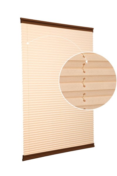 Yapıştırmalı Sistem (Desenli Kumaş) Abelia-Bej -69 - Kahverengi