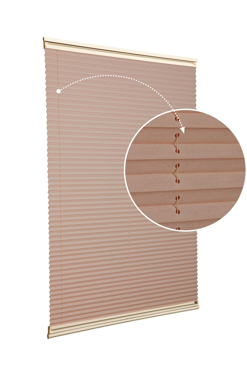 Yapıştırmalı Sistem (Desenli Kumaş) Abelia-Kahverengi -705 - Krem