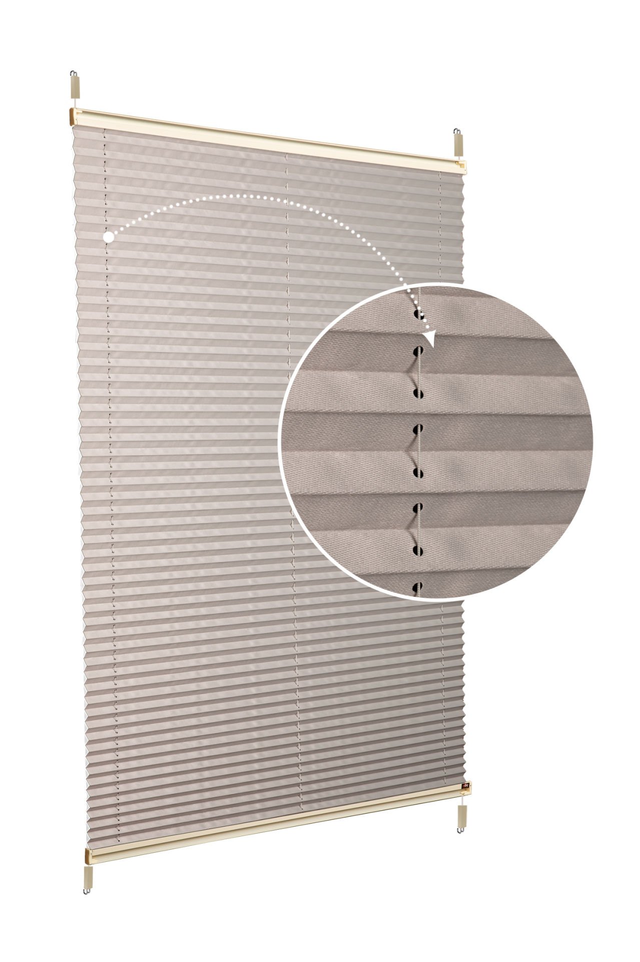 Easyfix Askılı Sistem (Düz Kumaş) Violet-Kül Gri-3078 - Krem