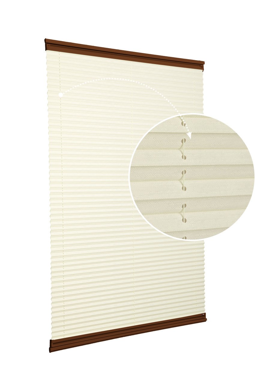 Yapıştırmalı Sistem (Desenli Kumaş) Abelia-Krem -502 - Kahverengi