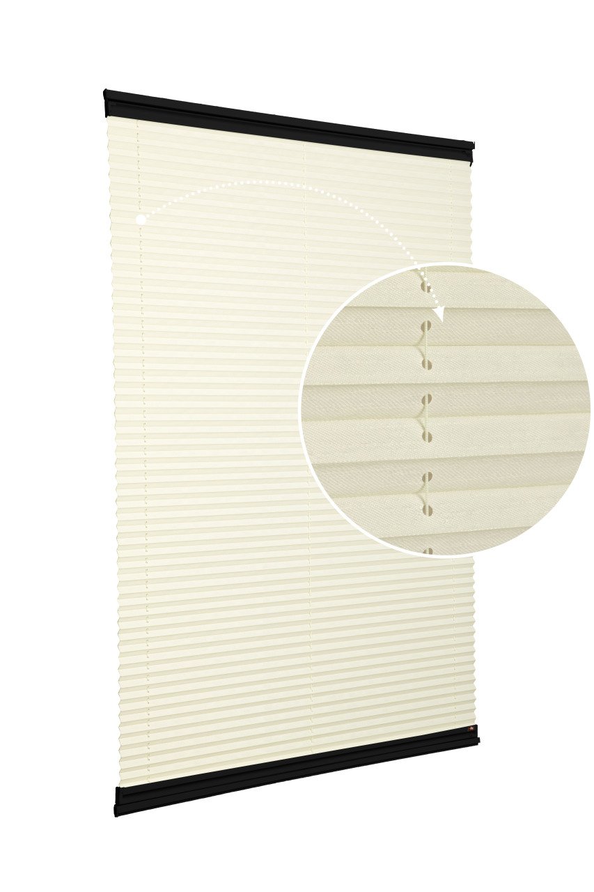 Yapıştırmalı Sistem (Desenli Kumaş) Abelia-Krem -502 - Siyah