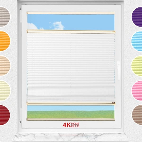 Yapıştırmalı Plise Perde (Düz Kumaş)